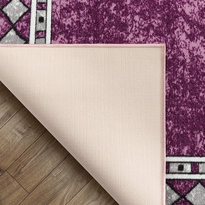 Antep Rugs Alfombras Modern Bordered 8x10 Non-Skid Low Profile Pile Rubber - Image 5