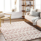 Livabliss Hapsburg Moroccan Shag Area Rug, Dusty Pink by Livabliss