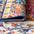 JONATHAN Y Boho Vintage Blue/Multi 3' Round Area Rug, Bohemian Flair Medallion - Image 5