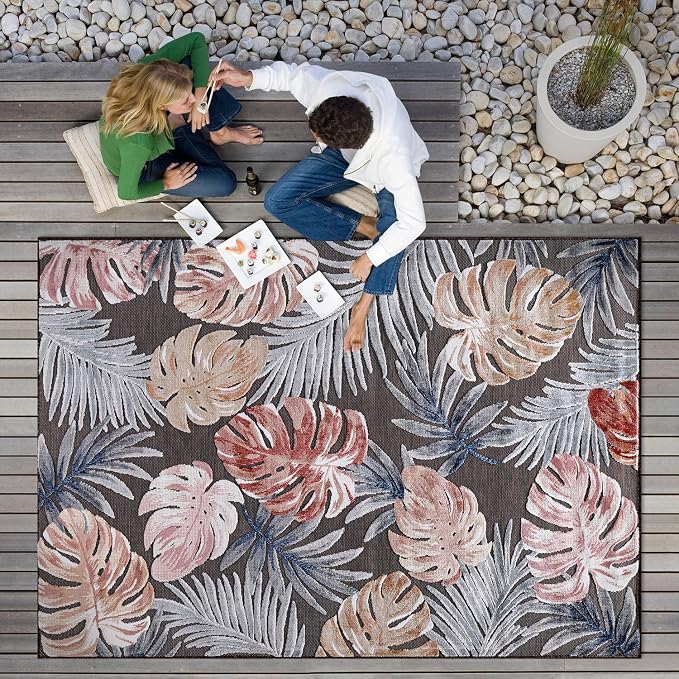 CAMILSON Indoor Outdoor Rug, Easy-Cleaning Non-Shedding Living Room, Garden and - Image 7