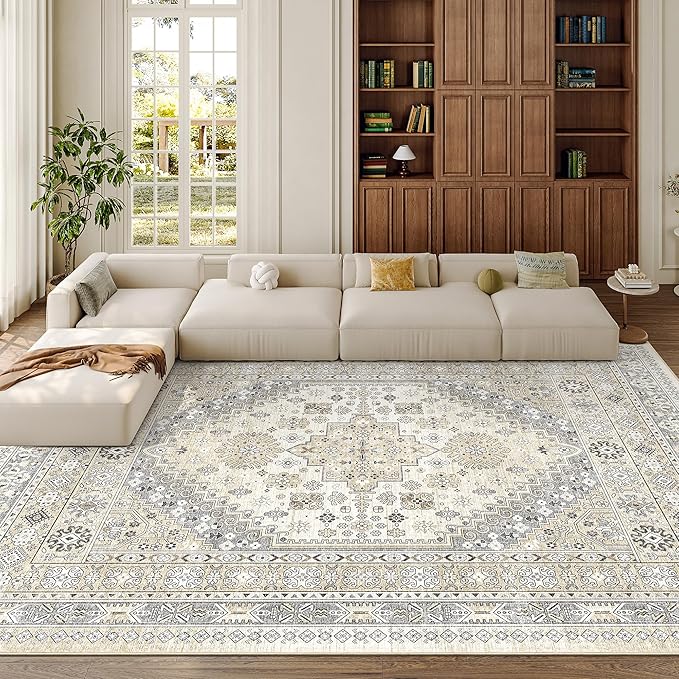zesthome 10x14 Area Rugs, Stain Resistant Washable Rug, Ultra-Thin Rugs by Zesthome