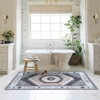 Washable Area Rug. Modern Farmhouse. Vintage. Turkish. Bohemian. Distressed. - Image 9