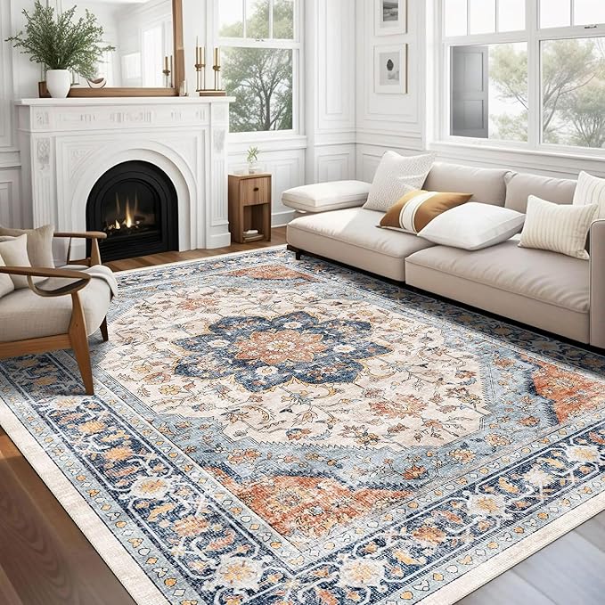 vivorug 6x9 Area Rugs, Ultra-Soft Washable Boho Rug - Image 2