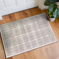 Rugshop Bohemian Stripe Lines Washable Non Slip Area Rug 2' x 3' Ivory by Rugshop