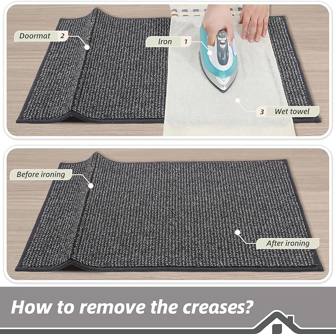 BEQHAUSE Dirt Trapper Door Mat 20" x 32", Non-Slip Washable Doormats Entrance - Image 9