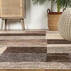 SUPERIOR Indoor Area Rug, Jute Backed, Modern Geometric Patchwork Floor Decor - Image 7