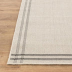 Easy Jute Rugs 2x7 Bordered Bone Color Living Room Indoor Outdoor Runner Rug - Image 5