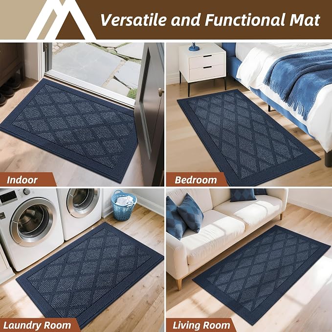 COSY HOMEER Non-Slip Door Mat 20"x32", Entryway Rugs Low Profile Absorbent Dirt - Image 7