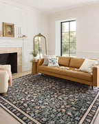 Loloi Rifle Paper Co. Eden Collection EDE-02 Mughal Garden Black 2'-0" x 5'-0" by Loloi