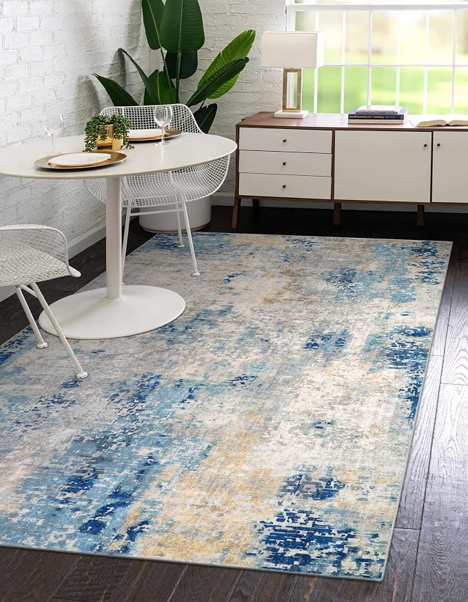 Lahome Modern Abstract Washable Area Rugs 5x7, Soft Living Room Rug Non Slip - Image 9