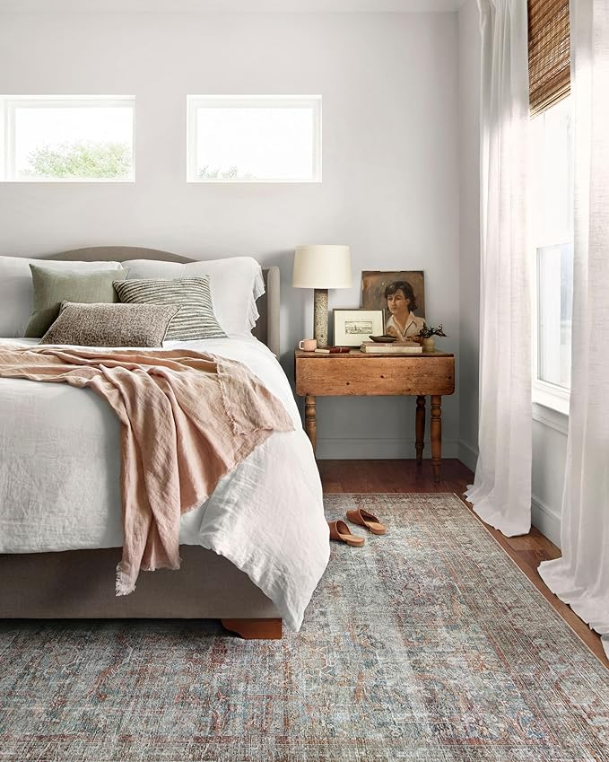 Loloi Chris Loves Julia Jules Collection JUL-05 Lagoon/Brick 2'-6'' x 12'-0'' - Image 3