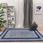 Alfa Rich 4x6 Navy Blue Washable Area Rugs - Image 2
