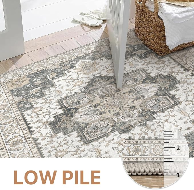GENIMO 2'6''x10 Runner Rugs for Hallway, Machine Washable Non Slip Vintage Rugs - Image 5