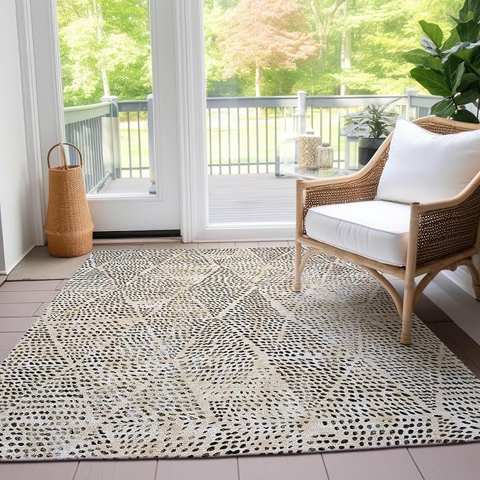 Addison Rugs Chantille ACN591 Beige 5' x 7'6" Indoor Outdoor Area Rug, Easy - Image 6