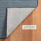 Dash and Albert Herringbone Machine Washable Area Rug - Image 6