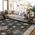 RUGGABLE Washable Vintage Area Rug – Verena Dark Wood 9x12, Stain-Resistant by RUGGABLE
