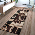 GLORY RUGS Area Rug Modern 2x7 Brown Soft Hand Carved Contemporary Floor Carpet by GLORYRUGS