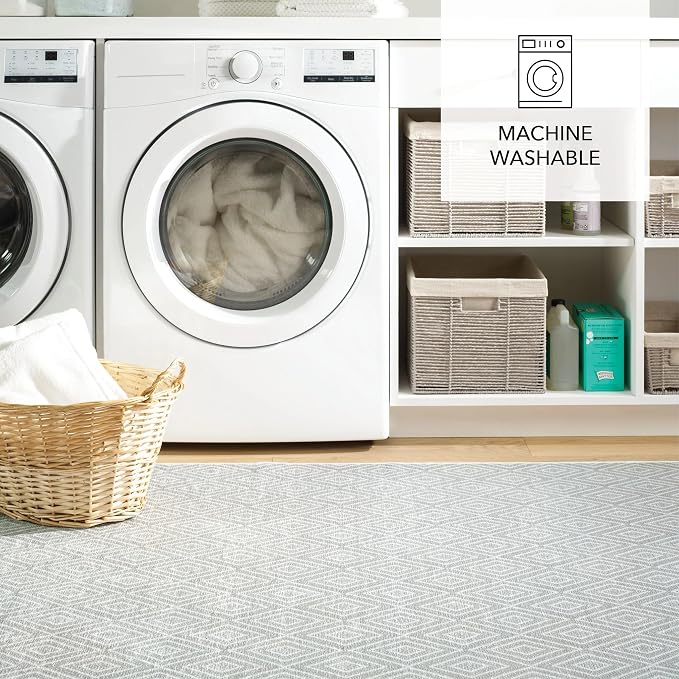 Dash and Albert Diamond Machine Washable Area Rug - Image 2