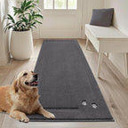 BEQHAUSE Dog Door Mat for Muddy Paws 32"x70" Dirt Trapper Absorbent Doormat Non by BEQHAUSE