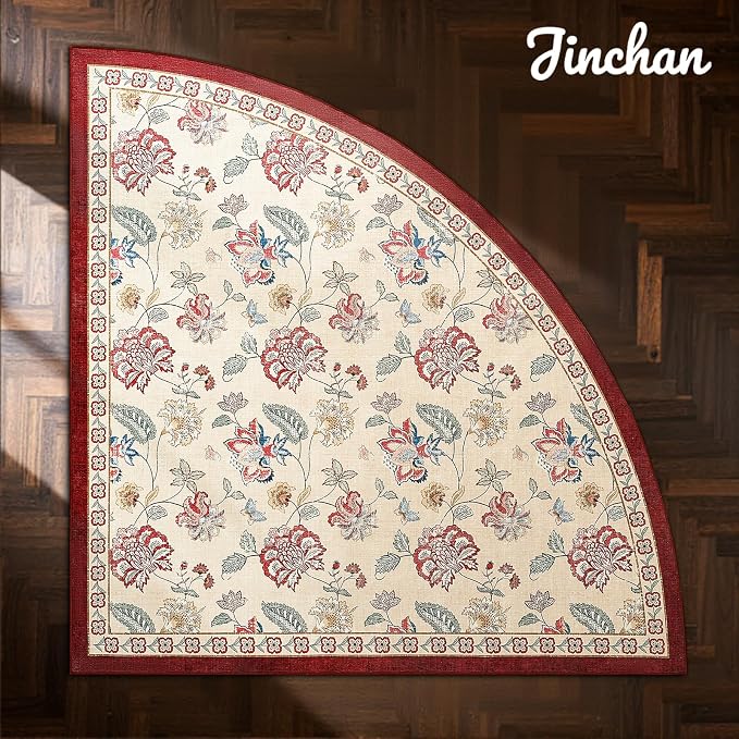jinchan Elora Floral Corner Rug - Image 2