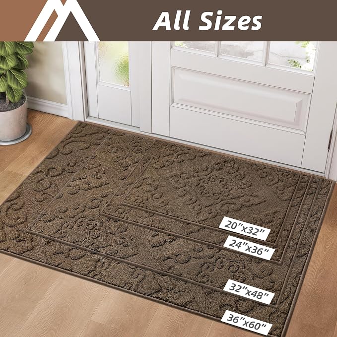 COSY HOMEER Door Mat 20”x32”, Absorbent Dirt Trapper Entryway Rugs, Non-Slip - Image 6