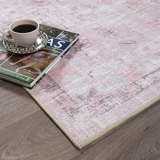 Fame Rugs Turkish Rug. Washable Vintage Oriental Antique Inspired Traditional - Image 8