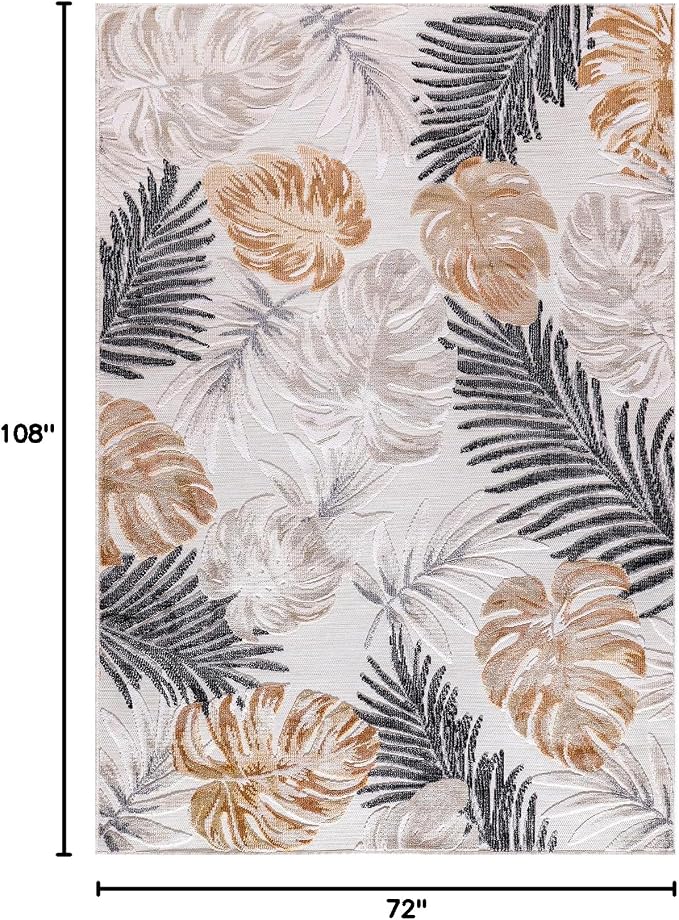 CAMILSON Indoor Outdoor Rug, Easy-Cleaning Non-Shedding Living Room, Garden and - Image 2