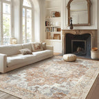 GENIMO 6x9 Area Rugs for Living Room, Non Slip Machine Washable Retro Rugs - Image 3