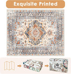 VK VK·LIVING Machine Washable Rug 5'x7' Vintage Design Washable Area Rugs - Image 2