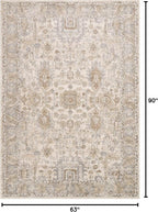 Loloi Teagan Collection TEA-03 Ivory/Sand 5'-3" x 7'-6" Area Rug, Soft Neutral - Image 2