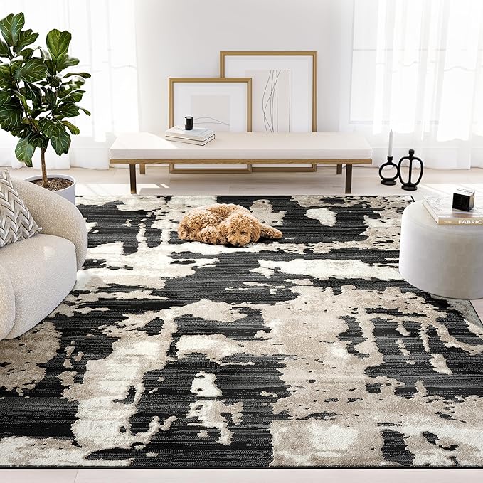 Abani Terra Cream Area Rug for Living Room, Bedroom by Abani
