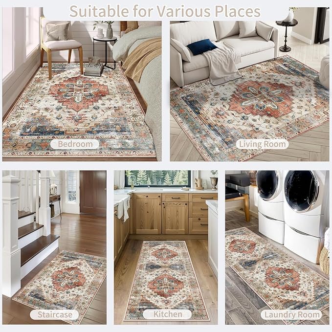 Enkor Runner Rugs for Hallway, 2x8 Washable Soft Non Slip Floor Rugs for Kitchen - Image 7