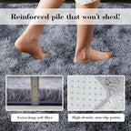 Fluffy Rug Shaggy Area Rug, Mottling Dark Grey 4x6 Area Rugs - Image 6