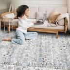 Area Rug 10x12 Living Room Rugs, Machine Washable Vintage Distressed Boho Area - Image 4