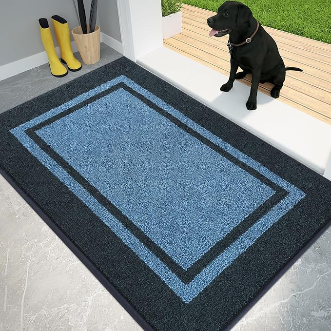 PURRUGS Dirt Trapping Door Mat 34" x 60", Non-Slip/Skid Machine Washable by PURRUGS