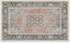 RUGGABLE Washable Vintage Area Rug – Kamran Cayenne Red 3x5, Stain-Resistant by RUGGABLE