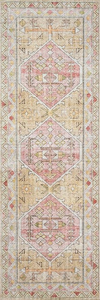 Loloi Skye Collection SKY-04 Gold/Blush 8'-0" x 8'-0" Round Area Rug - Image 5
