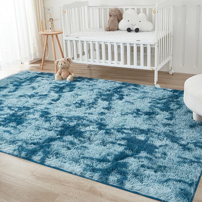 Andency Soft Area Rugs for Living Room Bedroom, 5x8 Fluffy Shaggy Bedside Rug - Image 4