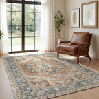 GENIMO 5X7 Area Rugs for Living Room, Machine Washable Vintage Floor Cover by GENIMO