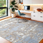WITSHOCK 5x7 Dining Room Area Rugs: Modern Abstract Tumble Large Rug - Image 4