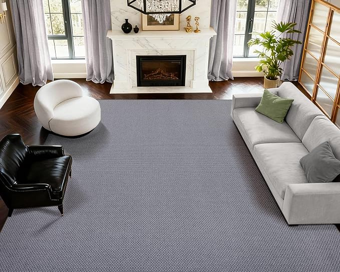 ANSSO Wool Rugs 8x10 for Living Room, 80% Merino Wool and 20% Cotton Soft by Ansso-Fillyourlifewithlove
