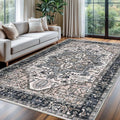 KOZYFLY Boho Area Rug 6x9 Ft Thin Washable Rugs by KOZYFLY