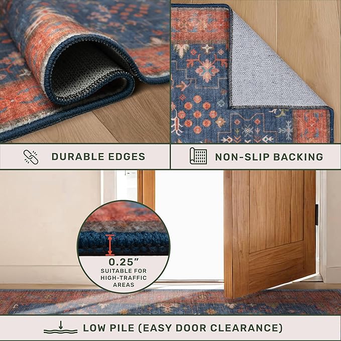 Washable 12 ft Long Runner for Kitchen Floor - Image 5