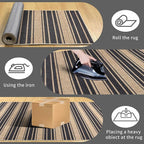 Striped Easy Jute Rug 3x5 Outdoor Entryway Rug Washable Area Rugs - Image 3