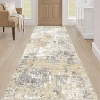 Runner Rug Kitchen Washable Rugs: 3x10 Non-Slip Abstract Soft Modern Stain - Image 4