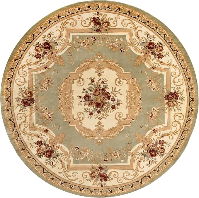 Rugs.com Chateau Collection Rug – 13' Round Green Medium Rug Perfect - Image 2