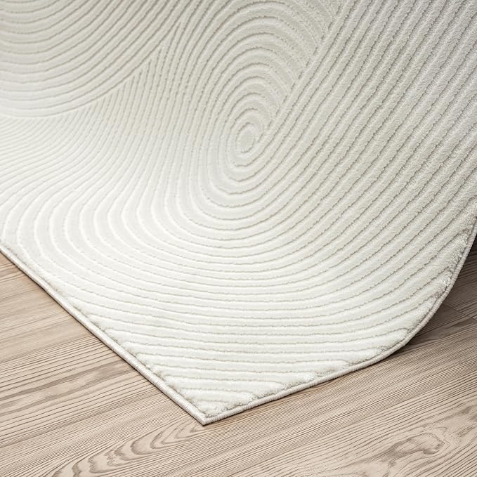Abani Cream Area Rug 12' x 15' for Living Room, Dining Room - Image 2