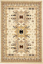 Unique Loom Taftan Collection Border Geometric Tribal Inspired Design Area Rug - Image 2