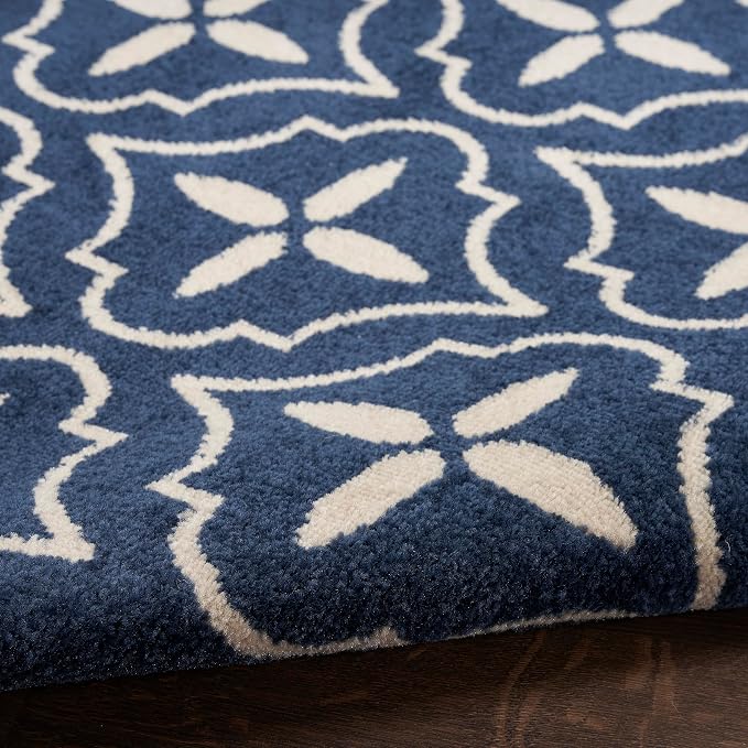 Nourison Home Nourison Essentials Navy Ivory 8' x 10' Area Rug - Image 9