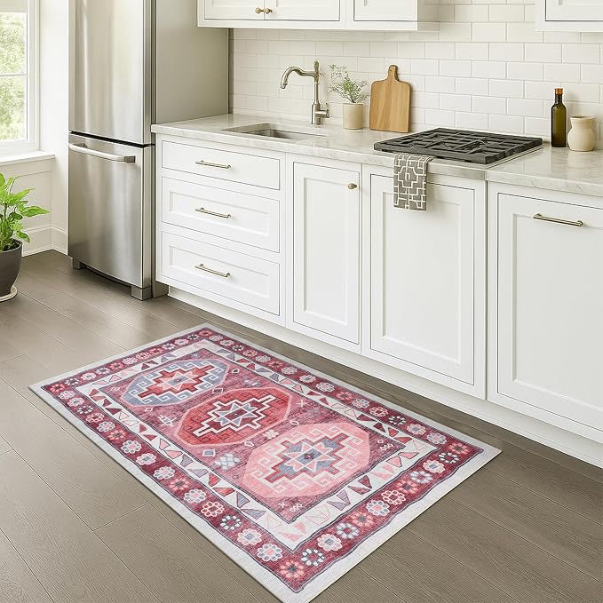 Fame Rugs Turkish Rug. Washable Vintage Oriental Antique Inspired Traditional by FameRugs